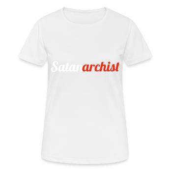 Satanarchist W/R - Frauen T-Shirt atmungsaktiv - Weiß - Vorne - AI Model Female 172 dark (172cm)
