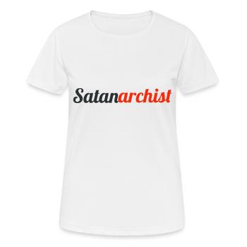 Satanarchist - Frauen T-Shirt atmungsaktiv - Weiß - Vorne - AI Model Female 172 dark (172cm)