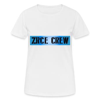 Zrce Crew - Frauen T-Shirt atmungsaktiv - Weiß - Vorne - AI Model Female 172 dark (172cm)
