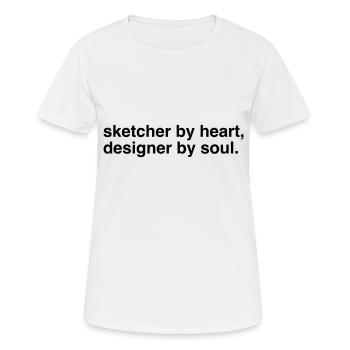 Designer Designerin Design 005 - Frauen T-Shirt atmungsaktiv - Weiß - Vorne - AI Model Female 172 dark (172cm)