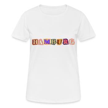 Hambourg : une ville portuaire pleine de charme - T-shirt respirant Femme - blanc - Devant - AI Model Female 172 dark (172cm)