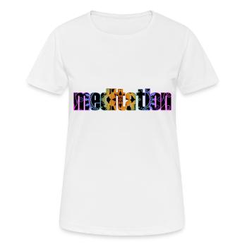 Méditation - T-shirt respirant Femme - blanc - Devant - AI Model Female 172 dark (172cm)