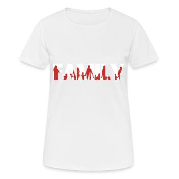Famille - T-shirt respirant Femme - blanc - Devant - AI Model Female 172 dark (172cm)