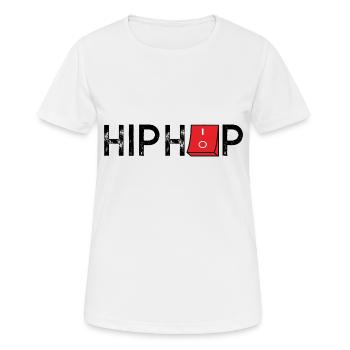 HipHop On Off - Frauen T-Shirt atmungsaktiv - Weiß - Vorne - AI Model Female 172 dark (172cm)