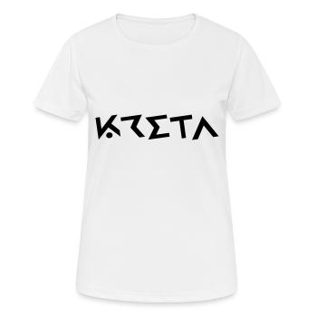 Kreta - Frauen T-Shirt atmungsaktiv - Weiß - Vorne - AI Model Female 172 dark (172cm)