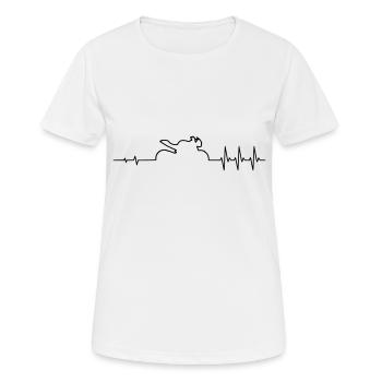 Puls street triple R - Frauen T-Shirt atmungsaktiv - Weiß - Vorne - AI Model Female 172 dark (172cm)