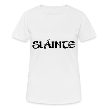 Slainte texte de - T-shirt respirant Femme - blanc - Devant - AI Model Female 172 dark (172cm)