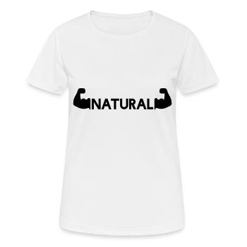 i am a natural bodybuilder - T-shirt respirant Femme - blanc - Devant - AI Model Female 172 dark (172cm)