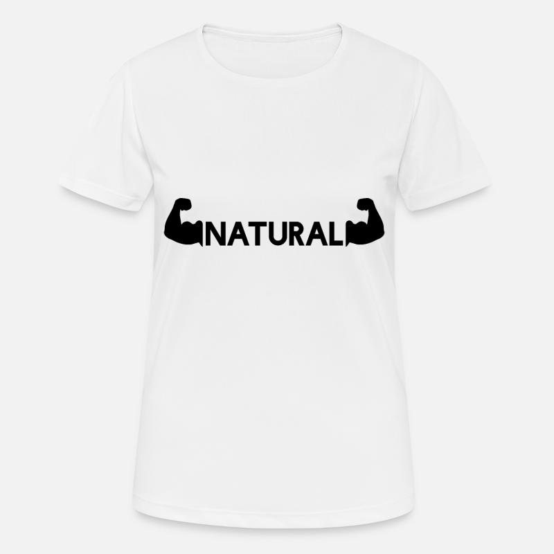 i am a natural bodybuilder - Women's Breathable T-Shirt - white