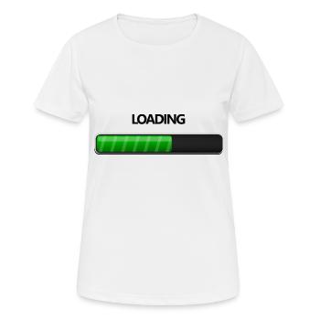 Barre de chargement - T-shirt respirant Femme - blanc - Devant - AI Model Female 172 dark (172cm)