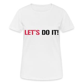 Let's do it! - Women's Breathable T-Shirt - white - Front - AI Model Female 172 dark (172cm)