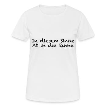 In this sense, off into the gutter toast beer - Women's Breathable T-Shirt - white - Front - AI Model Female 172 dark (172cm)