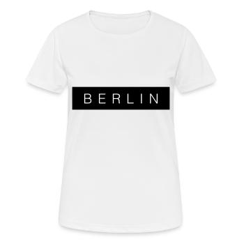 Berlin Block Modern Text Gift - T-shirt respirant Femme - blanc - Devant - AI Model Female 172 dark (172cm)