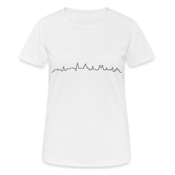 Skyline Salzburg Silhouette - Frauen T-Shirt atmungsaktiv - Weiß - Vorne - AI Model Female 172 dark (172cm)