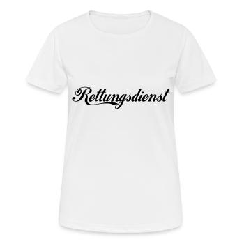 Rettungsdienst - Frauen T-Shirt atmungsaktiv - Weiß - Vorne - AI Model Female 172 dark (172cm)