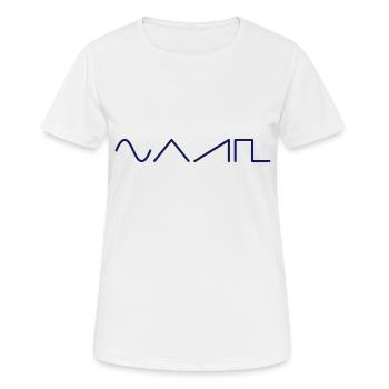Synth waveforms horizontal - Women's Breathable T-Shirt - white - Front - AI Model Female 172 dark (172cm)