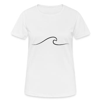 Vague - T-shirt respirant Femme - blanc - Devant - AI Model Female 172 dark (172cm)
