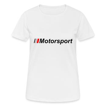 Motorsport - Frauen T-Shirt atmungsaktiv - Weiß - Vorne - AI Model Female 172 dark (172cm)