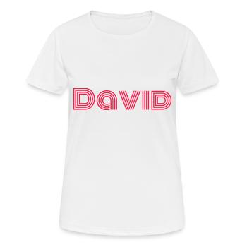David - Frauen T-Shirt atmungsaktiv - Weiß - Vorne - AI Model Female 172 dark (172cm)