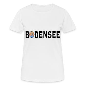 Bodensee - Frauen T-Shirt atmungsaktiv - Weiß - Vorne - AI Model Female 172 dark (172cm)