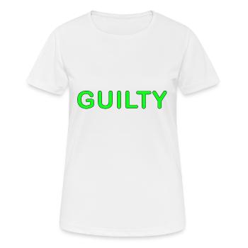 Guilty - Frauen T-Shirt atmungsaktiv - Weiß - Vorne - AI Model Female 172 dark (172cm)