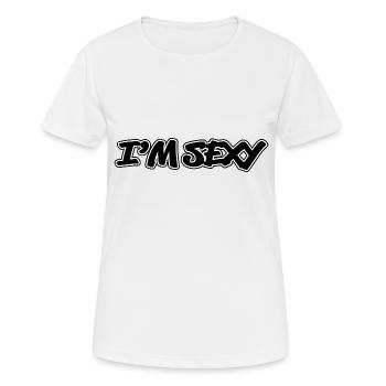 Je suis sexy et belle - T-shirt respirant Femme - blanc - Devant - AI Model Female 172 dark (172cm)