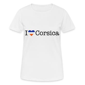 I love Corsica - Frauen T-Shirt atmungsaktiv - Weiß - Vorne - AI Model Female 172 dark (172cm)