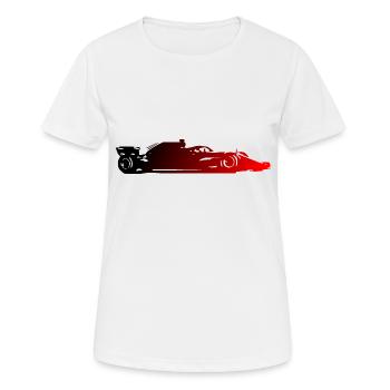 Voiture de course - T-shirt respirant Femme - blanc - Devant - AI Model Female 172 dark (172cm)