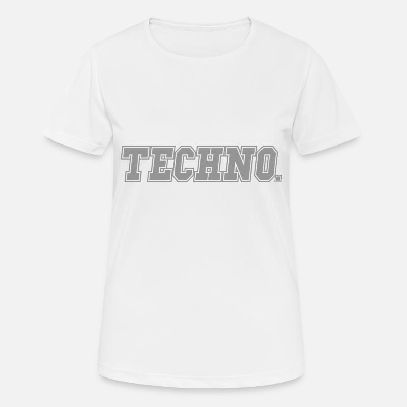 Techno Raver - T-shirt respirant Femme - blanc