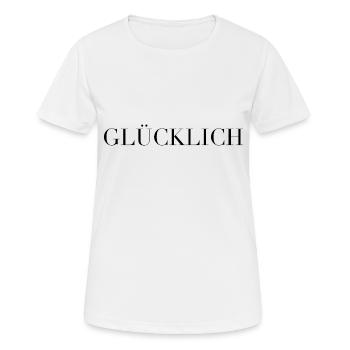 HAPPY - Women's Breathable T-Shirt - white - Front - AI Model Female 172 dark (172cm)