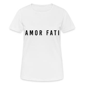 Amor Fati - Women's Breathable T-Shirt - white - Front - AI Model Female 172 dark (172cm)