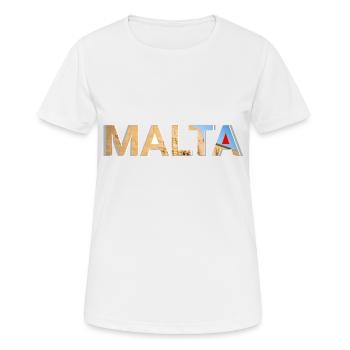 Malta - Frauen T-Shirt atmungsaktiv - Weiß - Vorne - AI Model Female 172 dark (172cm)
