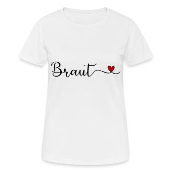 Braut - Frauen T-Shirt atmungsaktiv - Weiß - Vorne - AI Model Female 172 dark (172cm)