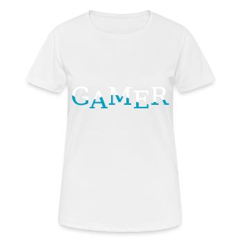 Jeu PC de jeu - T-shirt respirant Femme - blanc - Devant - AI Model Female 172 dark (172cm)