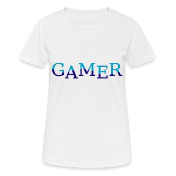Jeu PC de jeu - T-shirt respirant Femme - blanc - Devant - AI Model Female 172 dark (172cm)