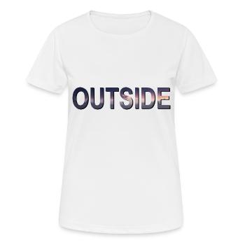 Outdoor - Women's Breathable T-Shirt - white - Front - AI Model Female 172 dark (172cm)