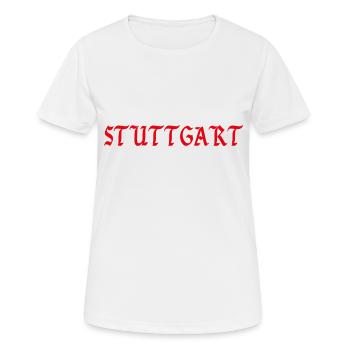 Stuttgart Altdeutsch - Frauen T-Shirt atmungsaktiv - Weiß - Vorne - AI Model Female 172 dark (172cm)