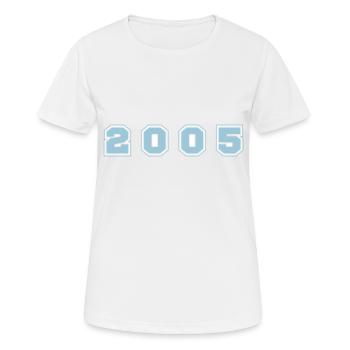 2005 Year Number - Women's Breathable T-Shirt - white - Front - AI Model Female 172 dark (172cm)