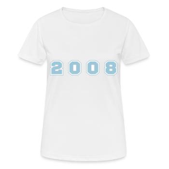 2008 Year Number - Women's Breathable T-Shirt - white - Front - AI Model Female 172 dark (172cm)