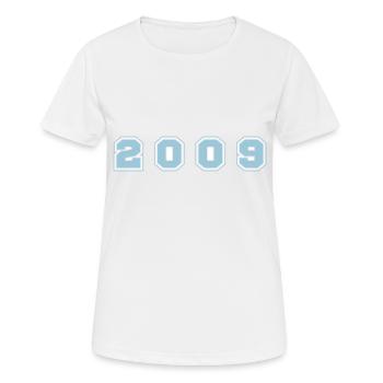 2009 Year Number - Women's Breathable T-Shirt - white - Front - AI Model Female 172 dark (172cm)