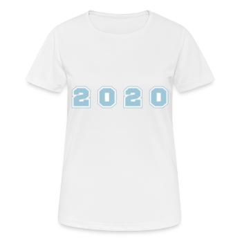 2020 Year Number - Women's Breathable T-Shirt - white - Front - AI Model Female 172 dark (172cm)