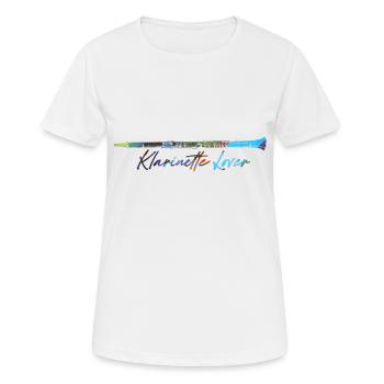 Clarinette,Instrument,Amant - T-shirt respirant Femme - blanc - Devant - AI Model Female 172 dark (172cm)
