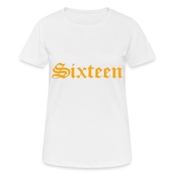 Cadeau de 16e anniversaire 16 ans seize - T-shirt respirant Femme - blanc - Devant - AI Model Female 172 dark (172cm)