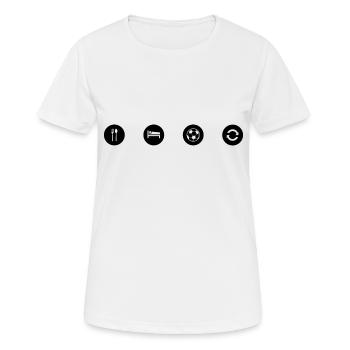Fußball Soccer - Frauen T-Shirt atmungsaktiv - Weiß - Vorne - AI Model Female 172 dark (172cm)