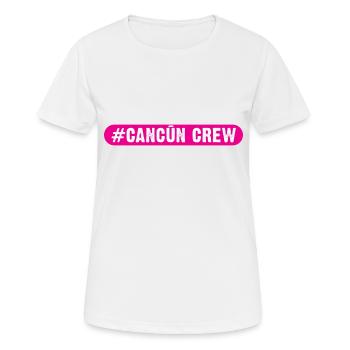 Cancun Crew - Frauen T-Shirt atmungsaktiv - Weiß - Vorne - AI Model Female 172 dark (172cm)