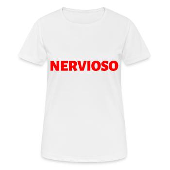 nervös Spanisch Sprache - Frauen T-Shirt atmungsaktiv - Weiß - Vorne - AI Model Female 172 dark (172cm)
