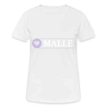 Cœur de Malle - T-shirt respirant Femme - blanc - Devant - AI Model Female 172 dark (172cm)