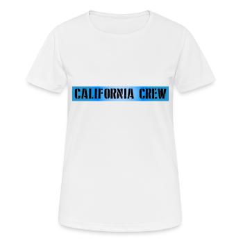 Équipage californien - T-shirt respirant Femme - blanc - Devant - AI Model Female 172 dark (172cm)