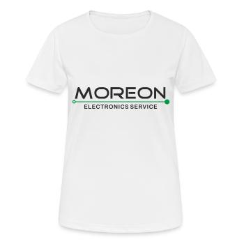 Moron Electronics - Women's Breathable T-Shirt - white - Front - AI Model Female 172 dark (172cm)