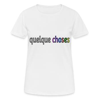 Quelques choses - Frauen T-Shirt atmungsaktiv - Weiß - Vorne - AI Model Female 172 dark (172cm)